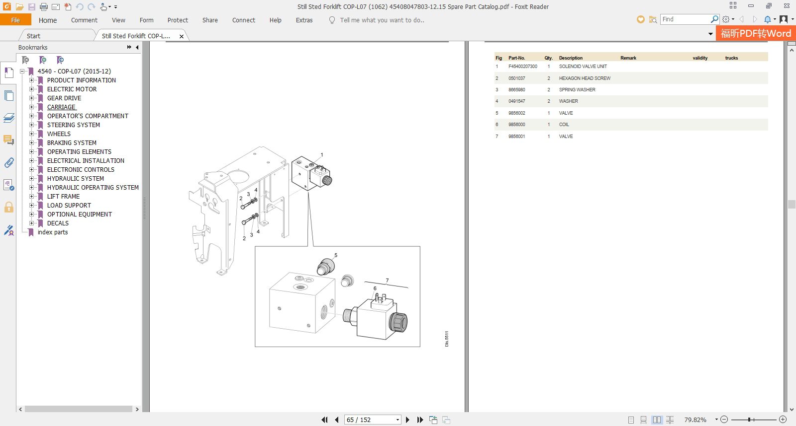 Still Sted Forklift COP L07 1062 45408047803 1215 Spare Part Catalog 4