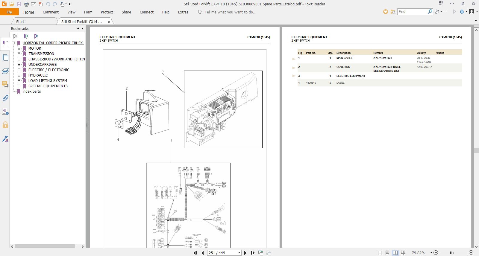 Still Sted Forklift CX M 10 1045 51038069001 Spare Parts Catalog 4