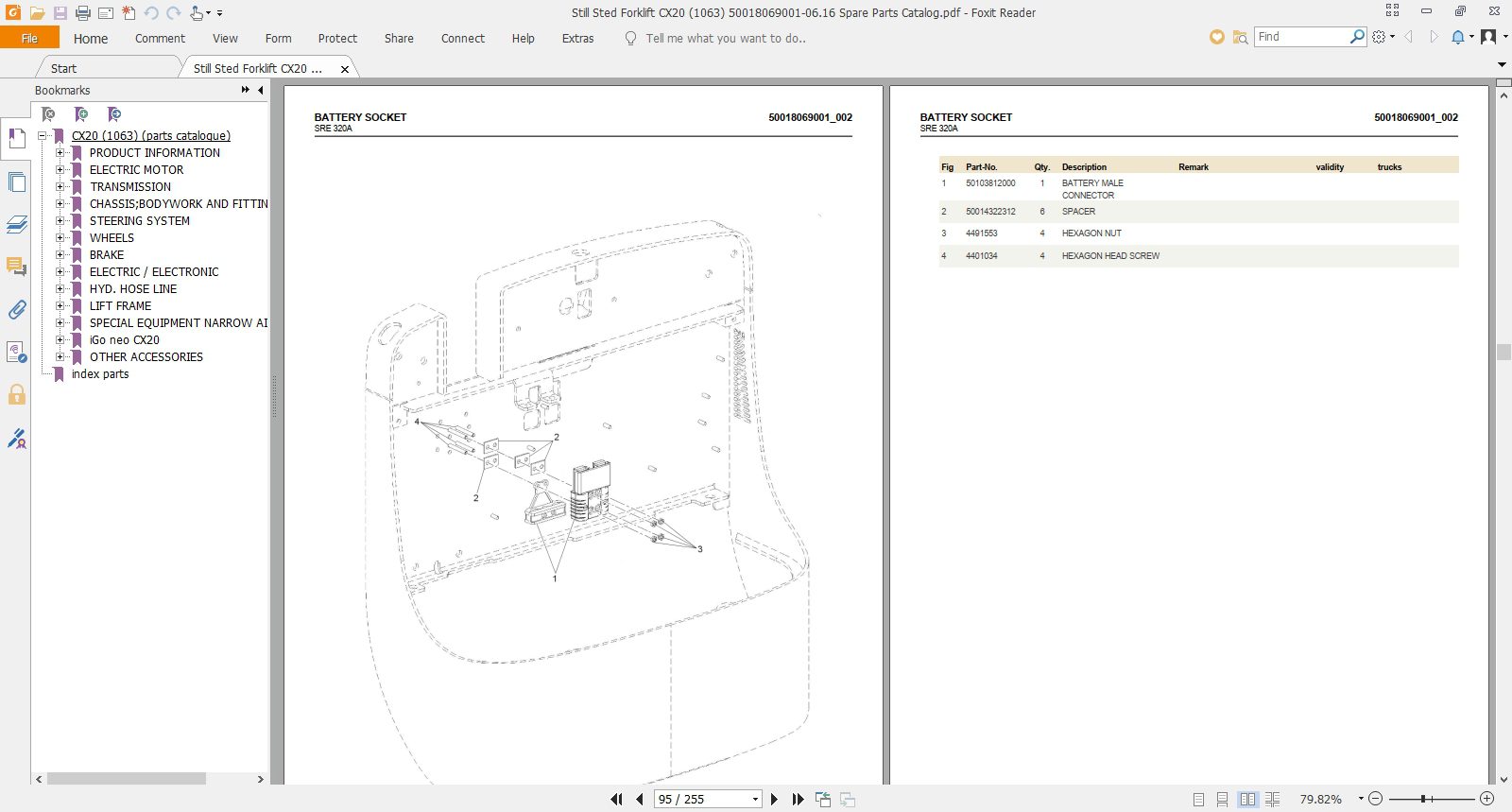Still Sted Forklift CX20 1063 50018069001 0616 Spare Parts Catalog 267PgJ 1