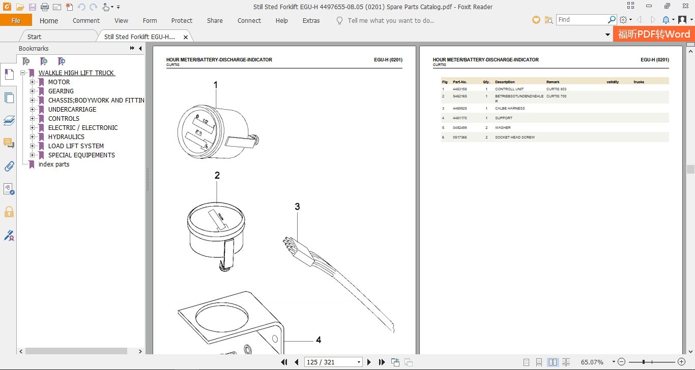 Still Sted Forklift EGU H 4497655 0805 0201 Spare Parts Catalog 4