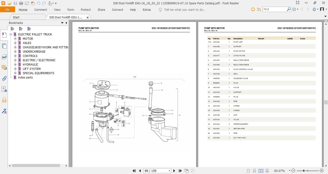 Still Sted Forklift EXU 16182022 11528069010 0710 Spare Parts Catalog 3