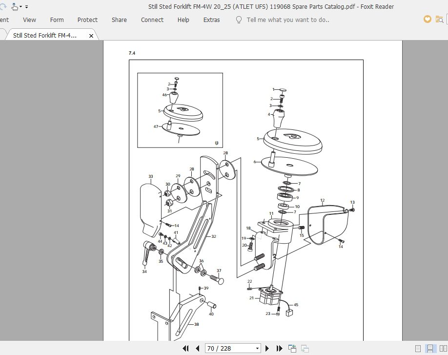 Still Sted Forklift FM 4W 2025 ATLET UFS 119068 Spare Parts Catalog 2