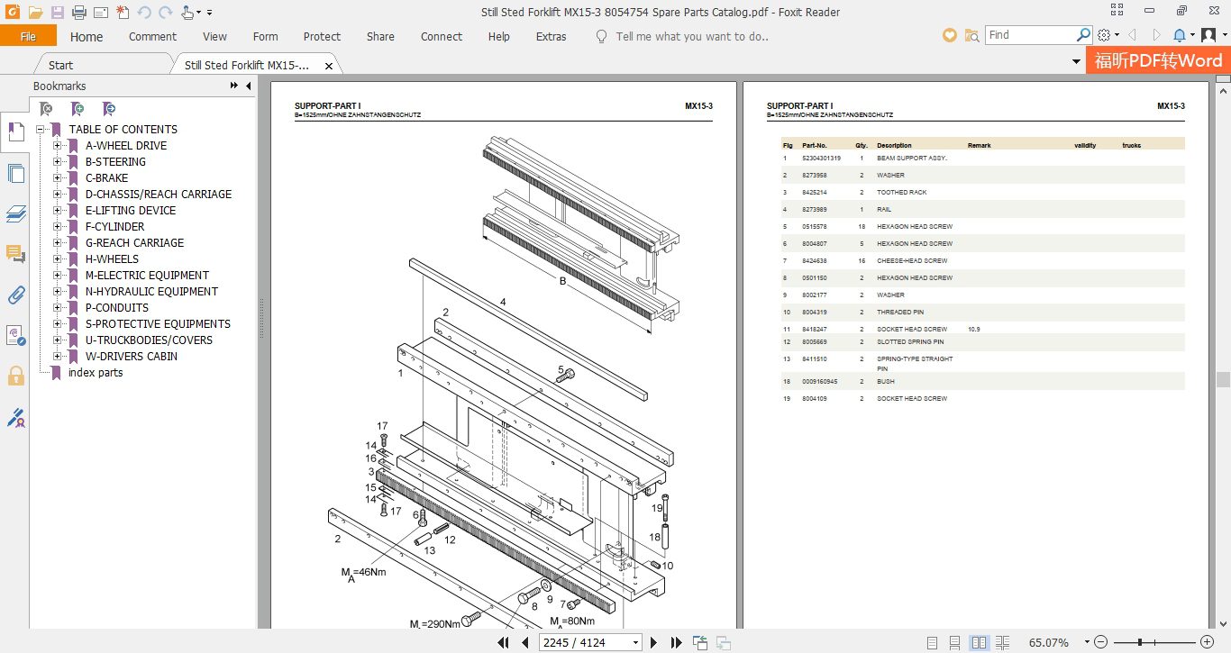 Still Sted Forklift MX15 3 8054754 Spare Parts Catalog 4