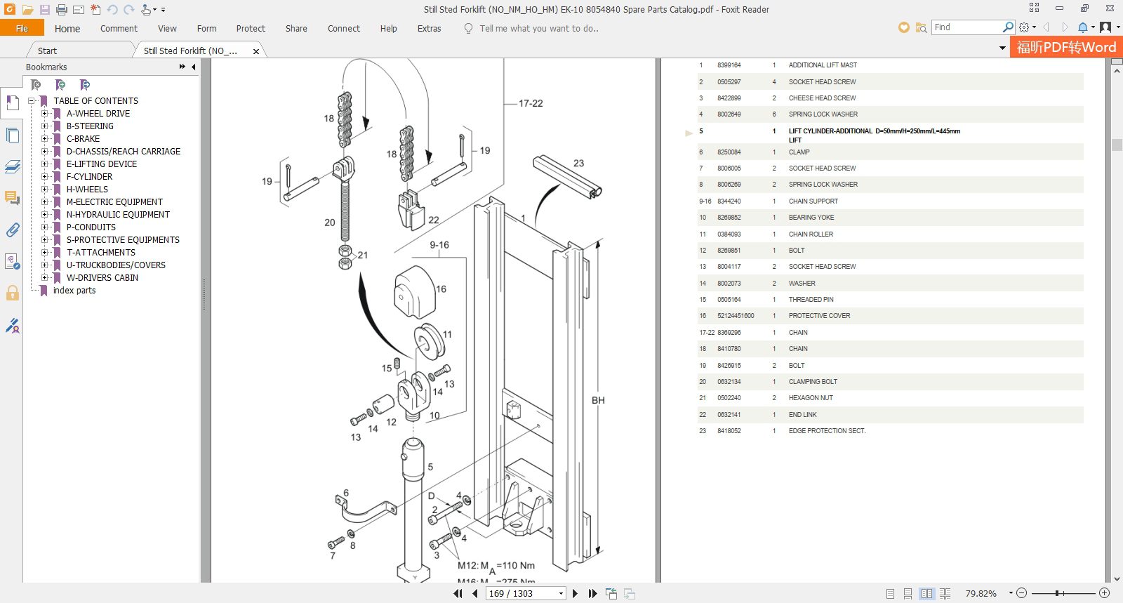 Still Sted Forklift NONMHOHM EK 10 8054840 Spare Parts Catalog 2