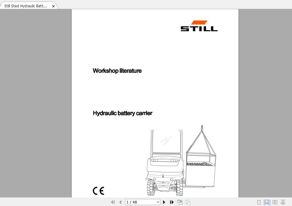 Still Sted Hydraulic Battery Carrier Service Manual50638042207EN 1