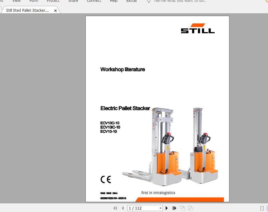 Still Sted Pallet Stacker ECV EXV FU FV FXD FXV Service Manuals 2