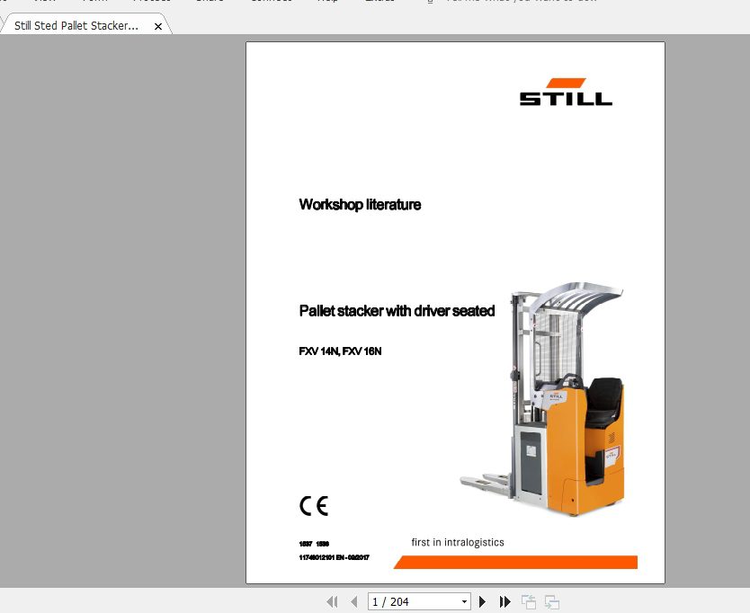 Still Sted Pallet Stacker ECV EXV FU FV FXD FXV Service Manuals 9