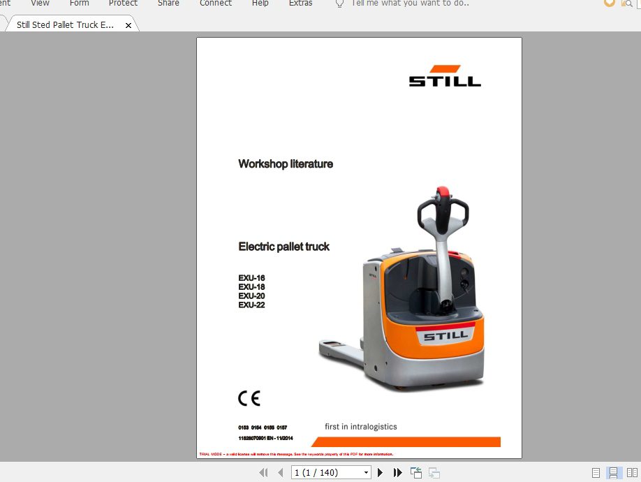Still Sted Pallet Truck ECH EGV EXUS FX FXH Service ManualsEN 4