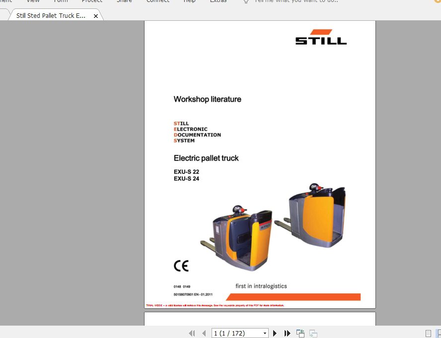 Still Sted Pallet Truck ECH EGV EXUS FX FXH Service ManualsEN 6