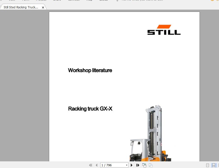 Still Sted Racking Truck GX X GX Q Service Manual8054478EN 1