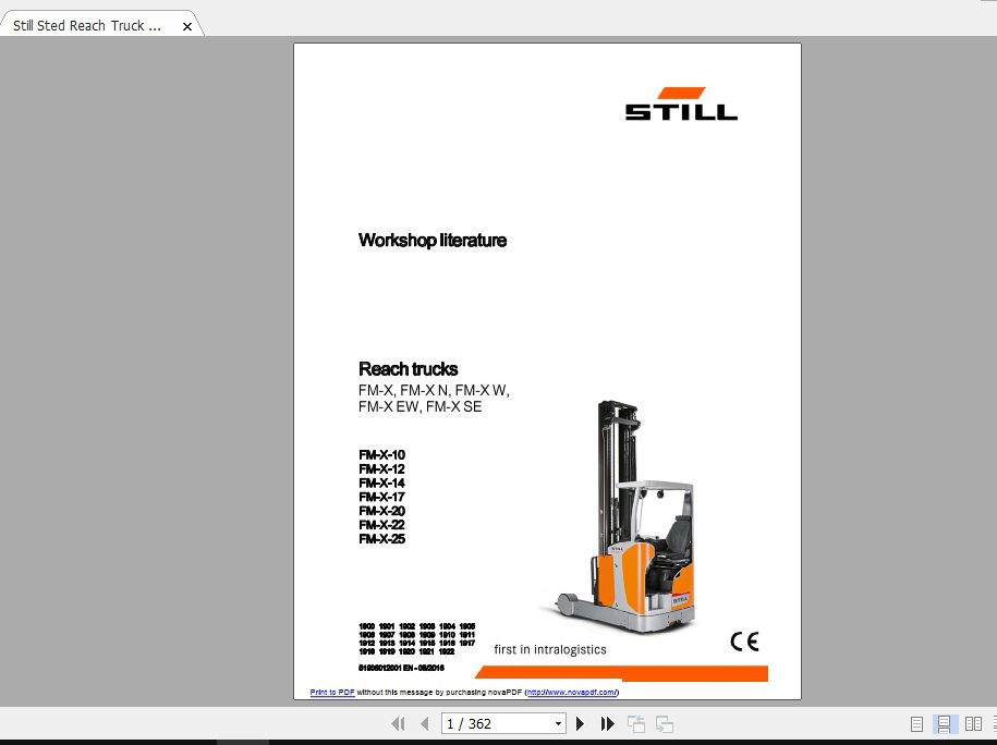 Still Sted Reach Truck FMX 10 25 Service ManualsEN 3