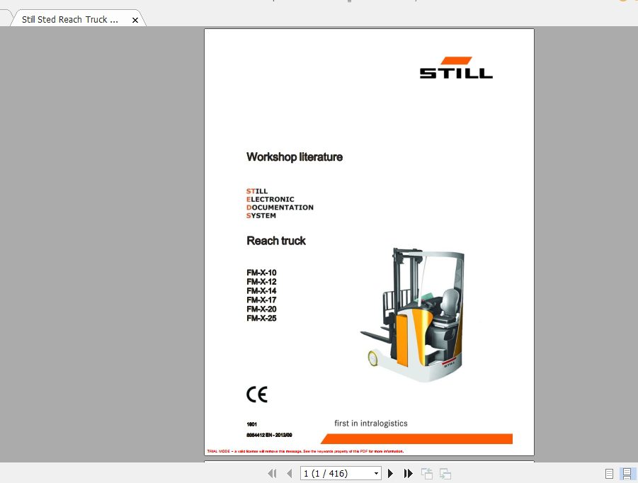 Still Sted Reach Truck FMX 10 25 Service ManualsEN 4