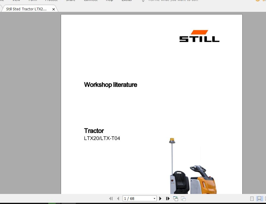 Still Sted Tractor LTX20 LTX T04 Service Manual11938012101EN 1