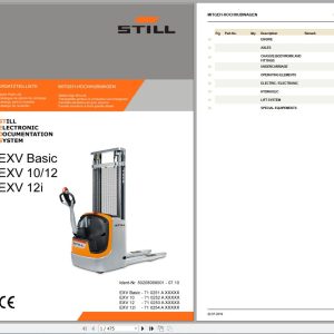Still Steds Forklift Truck EXV All Series 2019 Part Catalog EN 1