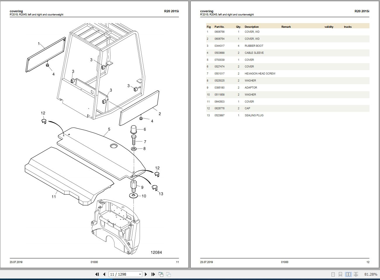 Still Steds Forklift Truck Electric All R20 Series 2019 Spare Parts Catalog EN 2