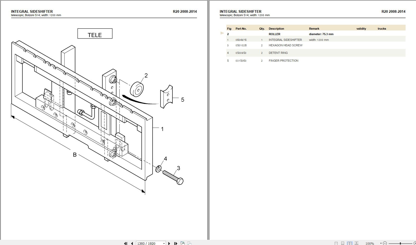 Still Steds Forklift Truck Electric All R20 Series 2019 Spare Parts Catalog EN 4