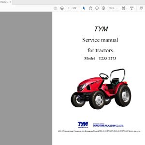 TYM T233273HST Tractor Service Manual 1