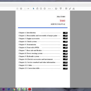 TYM T603 Tractor Service Manual 1