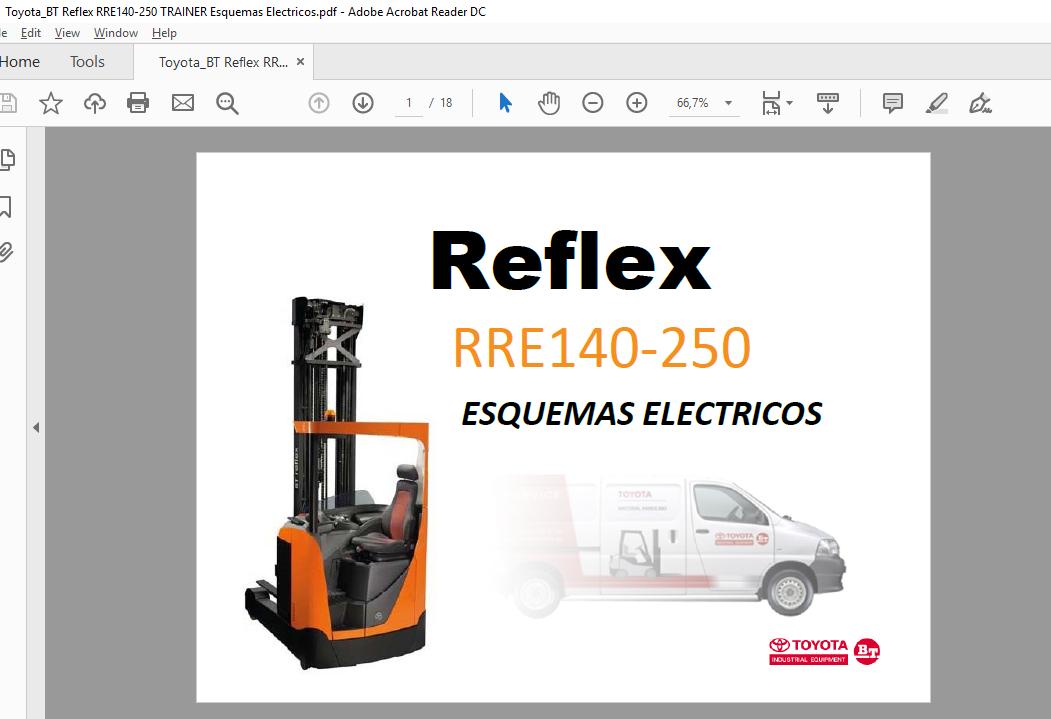 ToyotaBT Reflex RRE140 250 TRAINER Esquemas Electricos 1