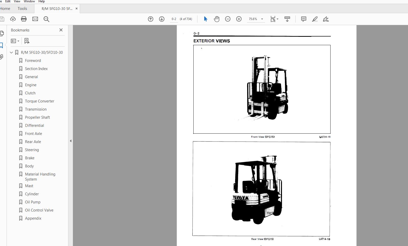 Toyota Forklift 5FDG10 30 Series Repair Manual 4WVe3k