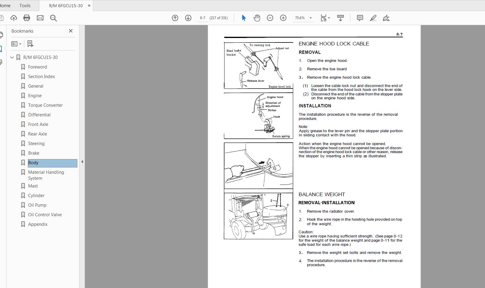 Toyota Forklift 6FGCU15 30 Repair Manual CU015 C 4