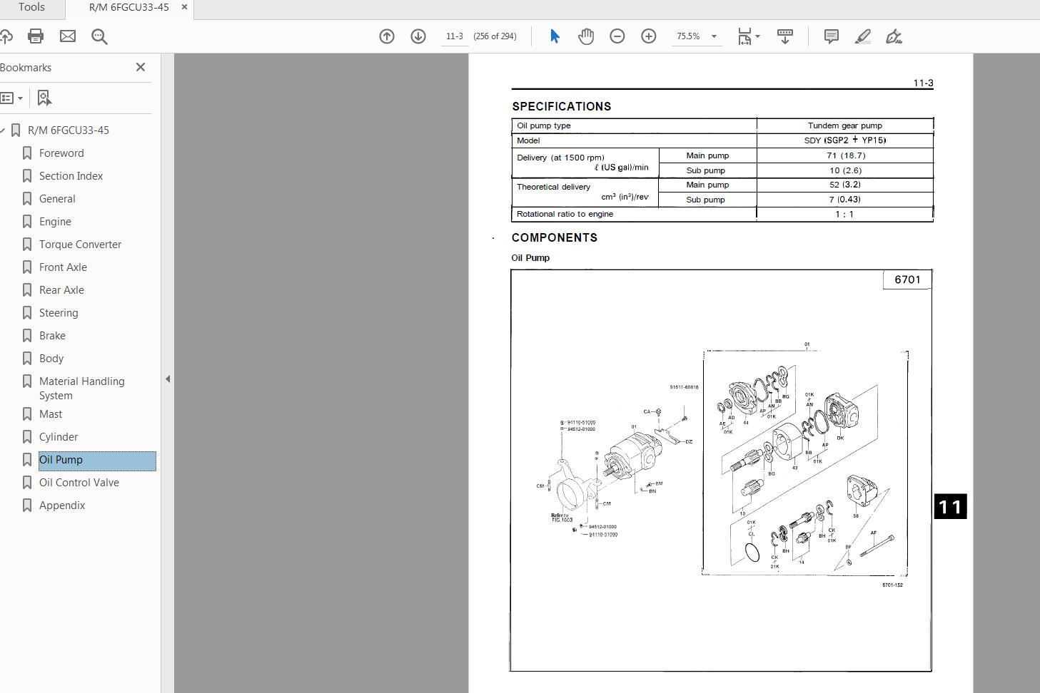 Toyota Forklift 6FGCU33 45 Series Repair Manual CU021 4