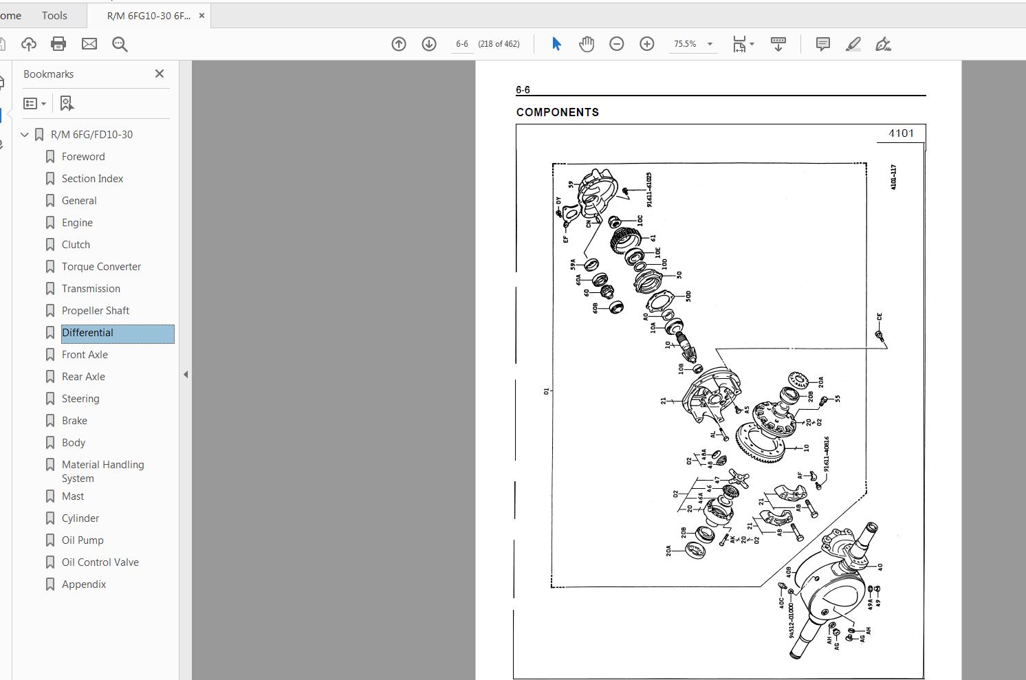 Toyota Forklift 6FGD10 30 Repair Manual CE012 3