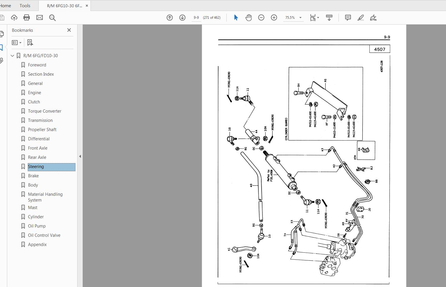 Toyota Forklift 6FGD10 30 Repair Manual CE012 4