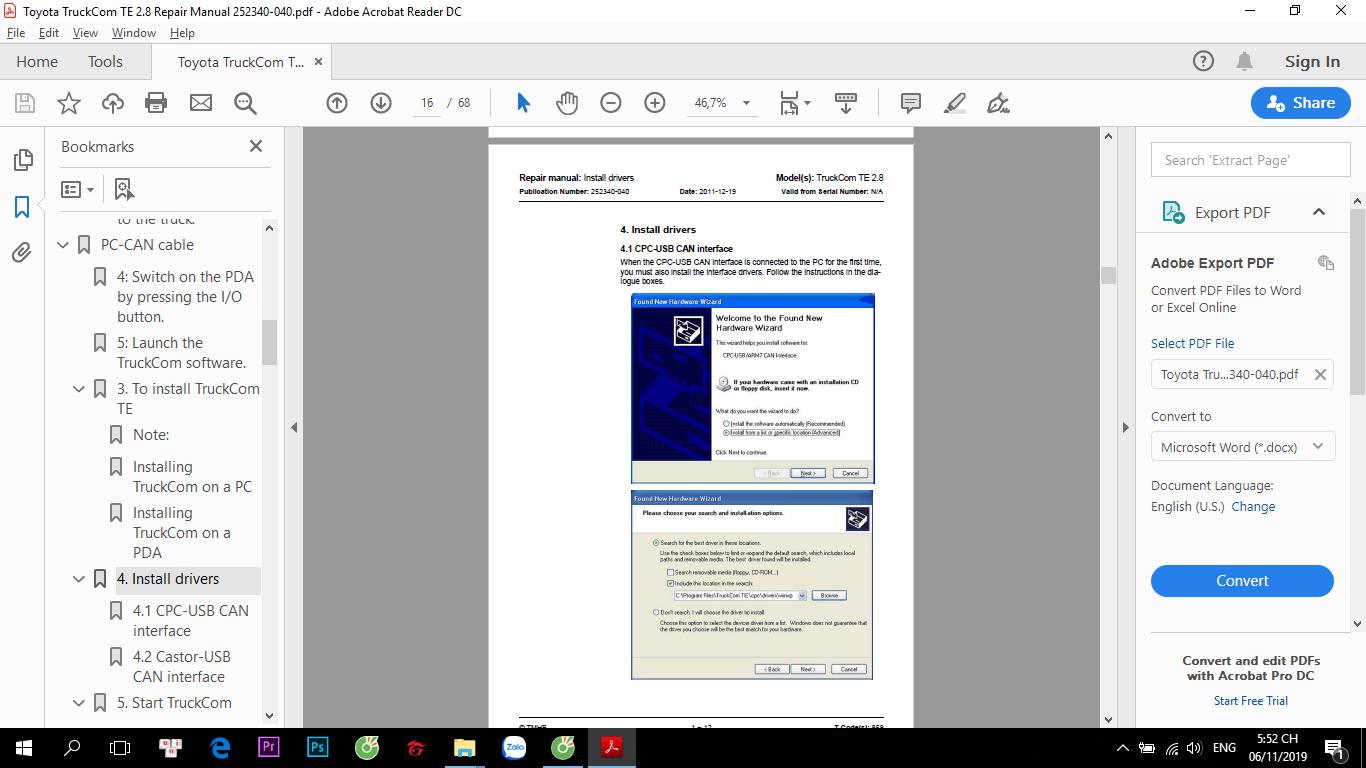 Toyota TruckCom TE 28 Repair Manual 252340 040 2