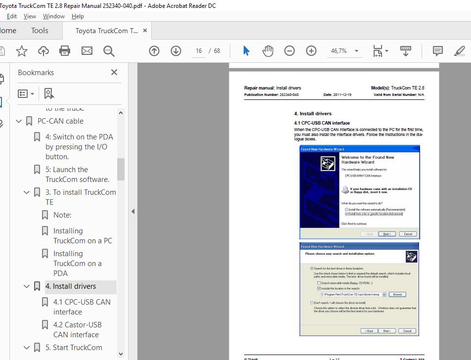 Toyota TruckCom TE 28 Repair Manual 252340 040 3