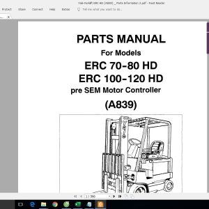 Yale Forklift ERC HD A839 Service Manuals 2 1