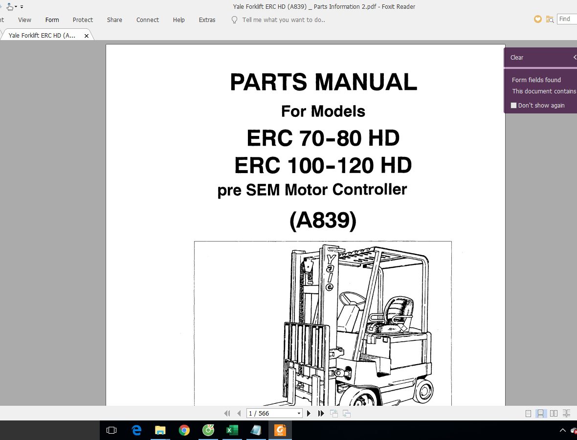 Yale Forklift ERC HD A839 Service Manuals 2 1