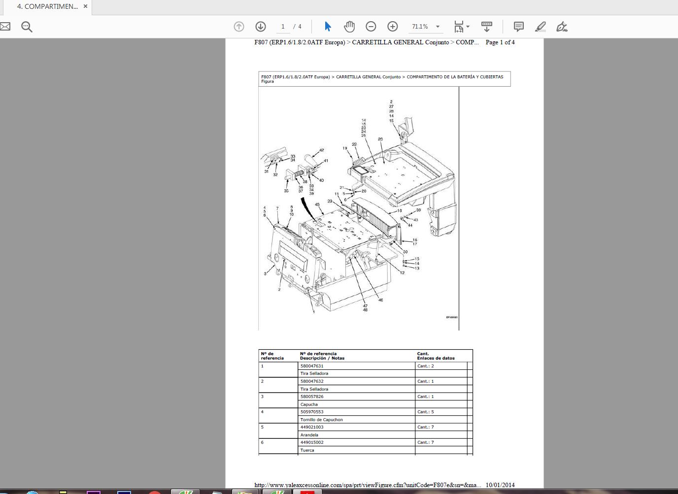 Yale Forklift ERP161820ATF F807 Parts Catalog01 2014 2 1