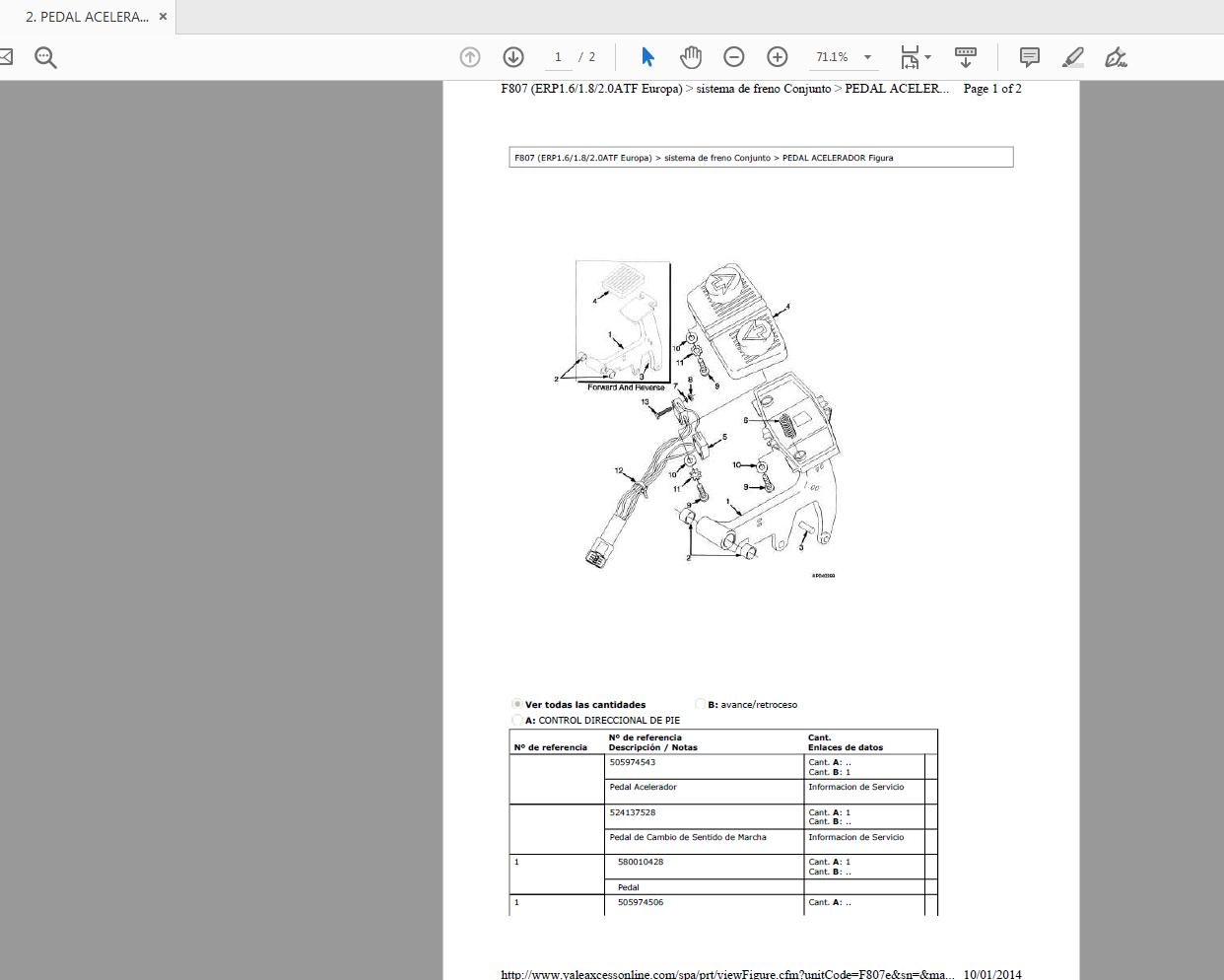 Yale Forklift ERP161820ATF F807 Parts Catalog01 2014 3 1