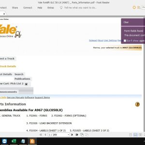 Yale Forklift GLC 50 LX A967 ServiceManuals 3