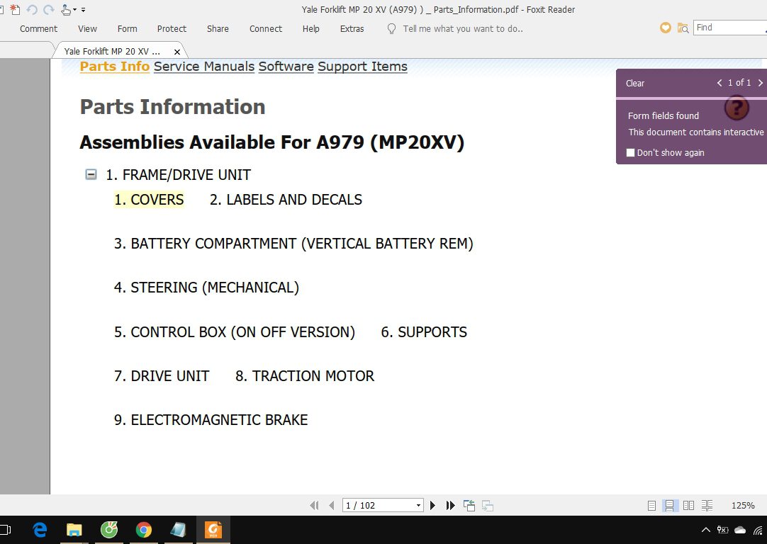 Yale Forklift MP20XV A979 Service Manual 2