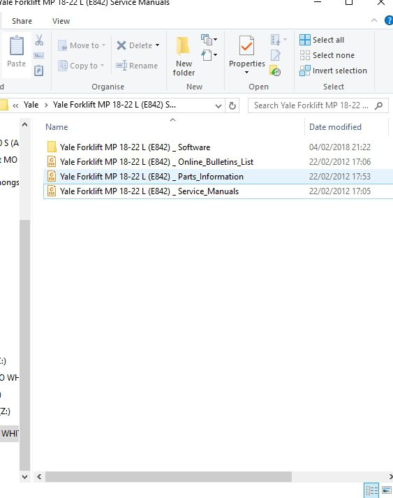 Yale Forklift MP 18 22 L E842 ServiceManuals 1