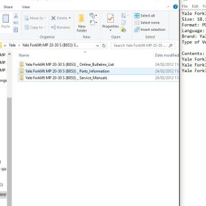Yale Forklift MP 20 30 S B853 ServiceManuals 1