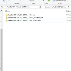 Yale Forklift MP 20 X D843 ServiceManuals 1