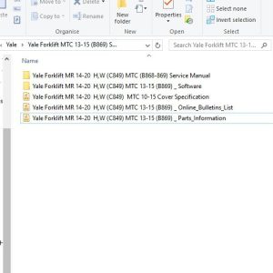 Yale Forklift MTC 13 15 B869 Service Manuals 1