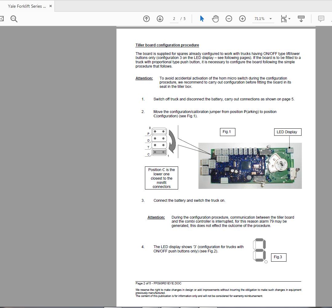 Yale Forklift Service Information Bulletins 5