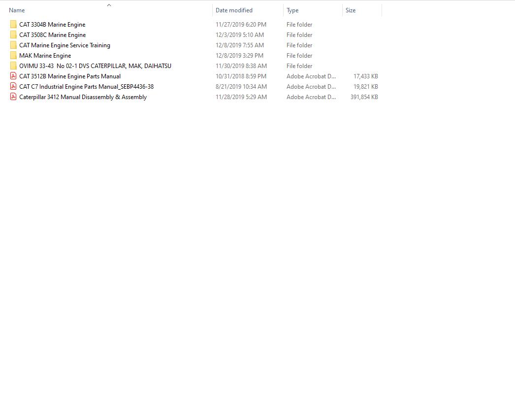 CAT Marine Engine Service Training CD1