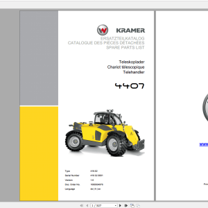CAT Telehandler TH744Type 416 02 1000304976 Spare Parts List 2