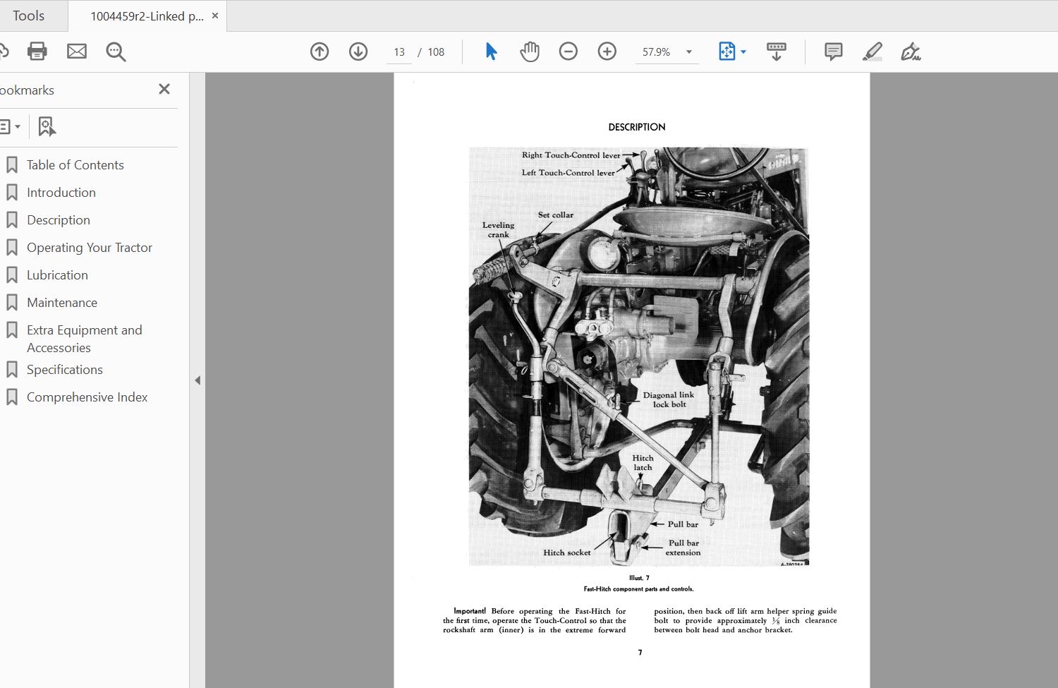 Case IH Tractor 100 and 100 Hi Clear Operators Manual1004459R2 3