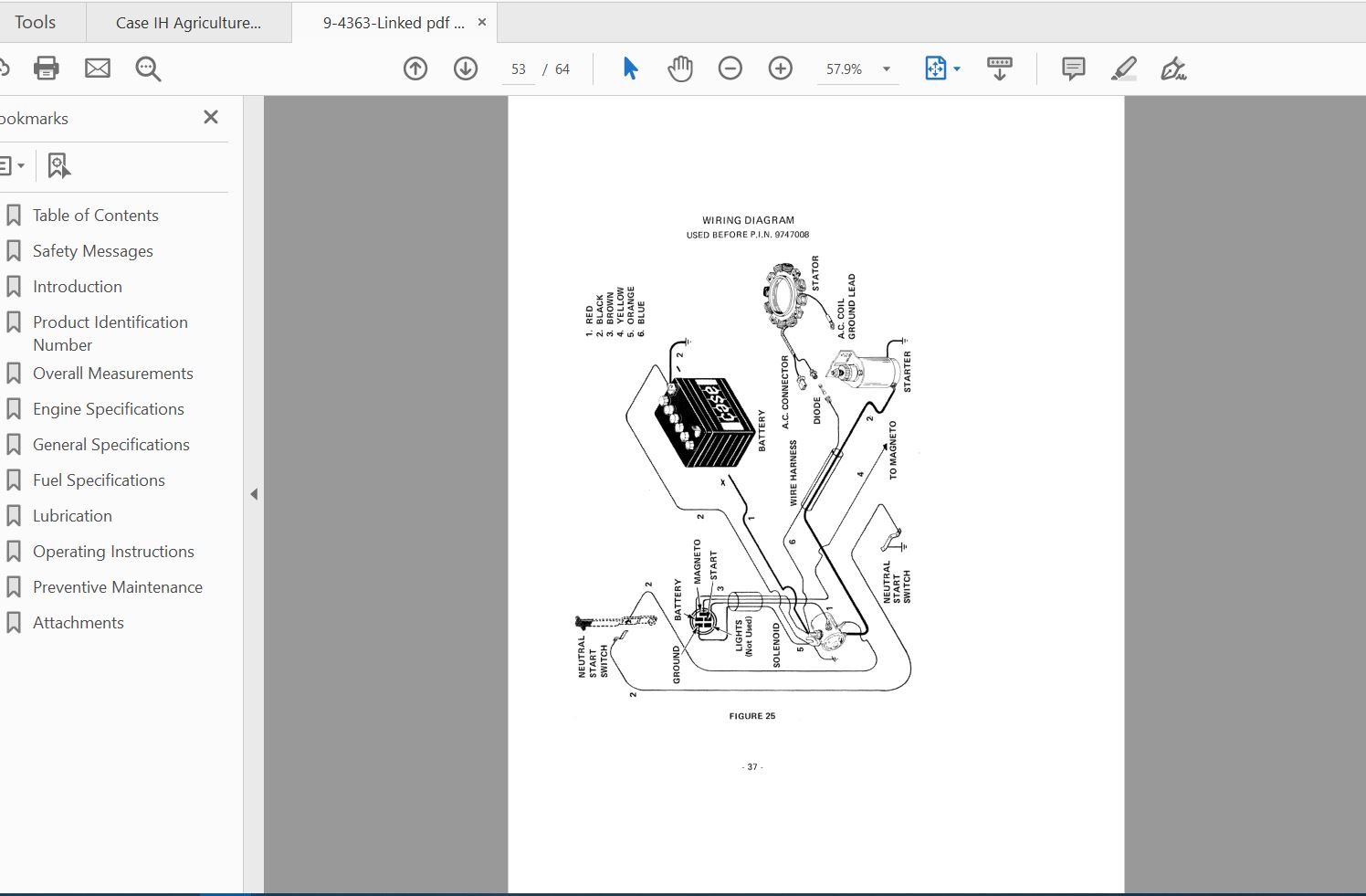 Case IH Tractor 108 Operators Manual9 4363 4
