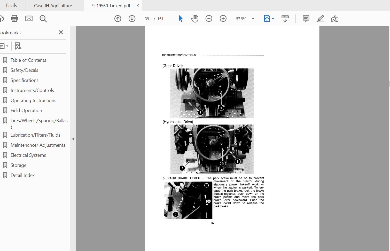 Case IH Tractor 1120 Operators Manual9 19560 4