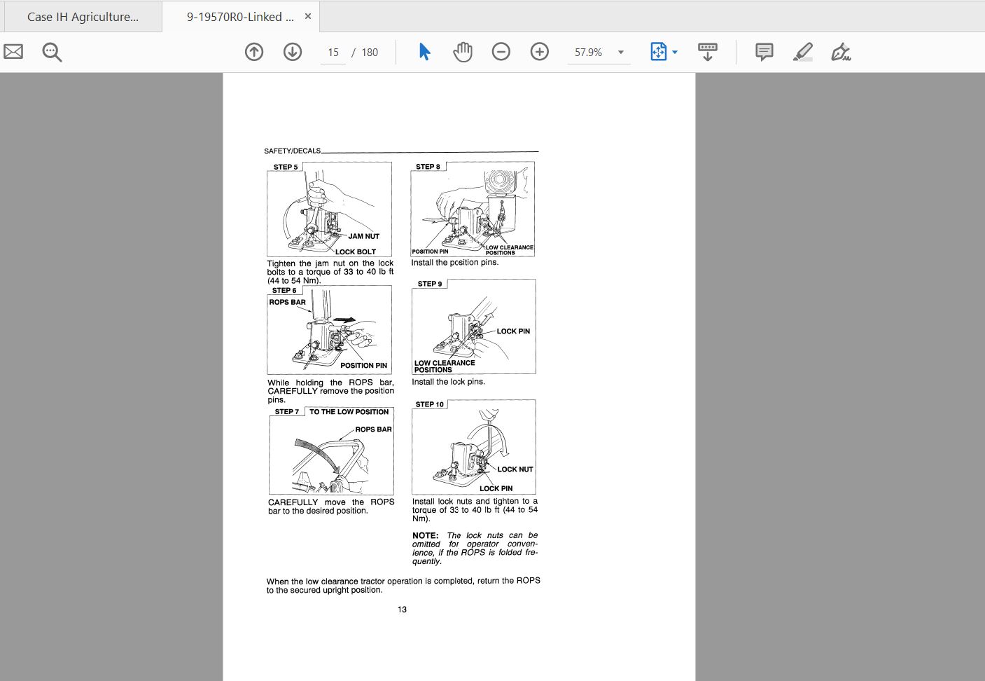 Case IH Tractor 11301140 Operators Manual9 19570 2GuqKY