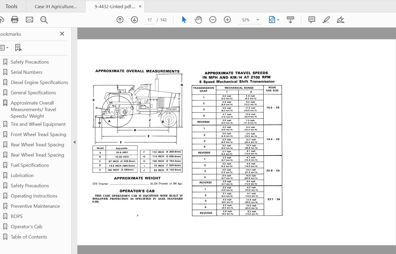 Case IH Tractor 1175 Operators Manual9 4432 2