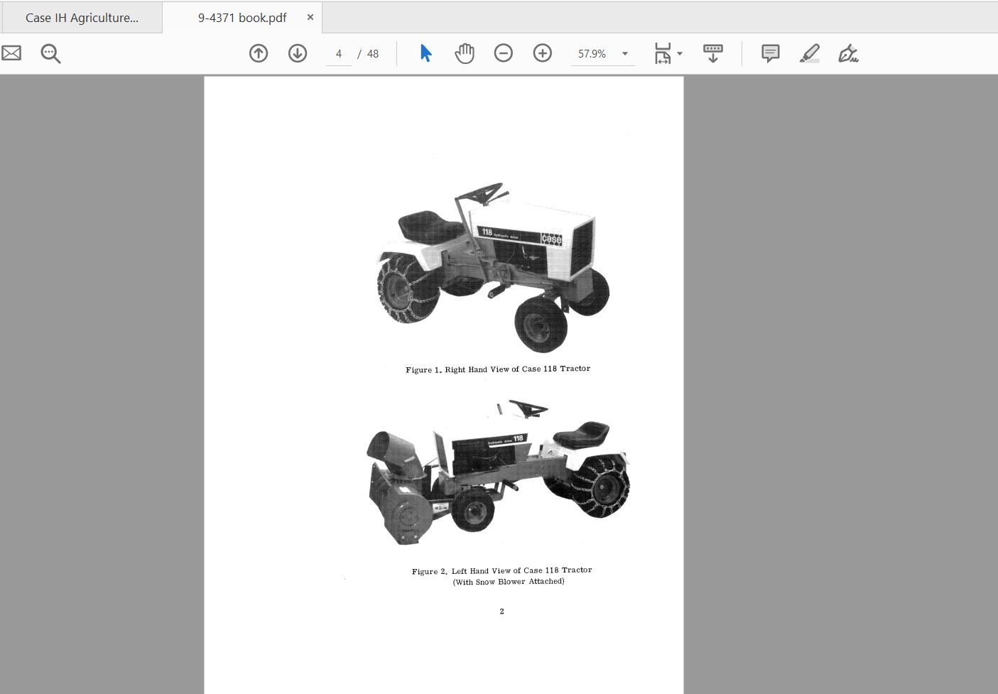 Case IH Tractor 118 Operators Manual9 4371 2