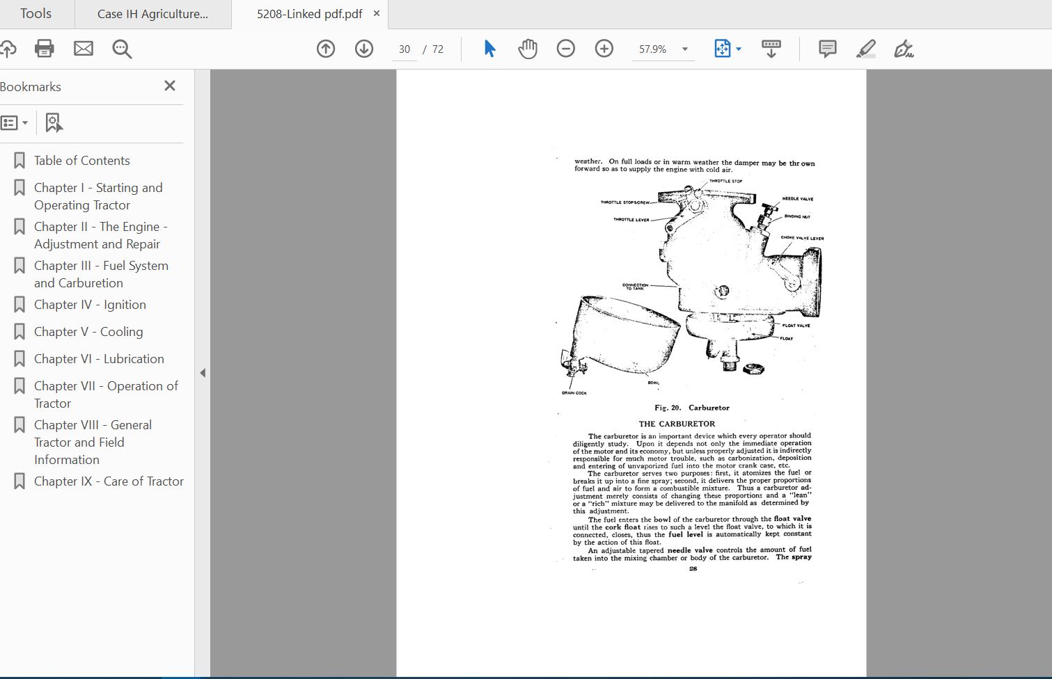 Case IH Tractor 12 20 Operators Manual5208 3
